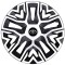 Set 4 Capace Roti 14 inchi (R14), Best Alb-Negru, Compatibile Cu Toyota