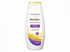 Sampon cu keratina si ulei de migdale pentru par degradat - Keratin+ 400 ml foto