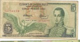 Bancnota Columbia 5 Pesos 1973, Numismatica, Bancnote Straine Europa