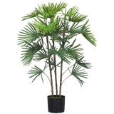 HOMCOM Plantă artificială de 90 cm din plastic verde cu ghiveci de &Oslash;16.5x13.5 cm | Aosom Romania