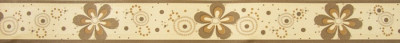 Bordura decorativa pentru tapet, floral, maro, crem, 4.5cm x 10m, 227-081 foto