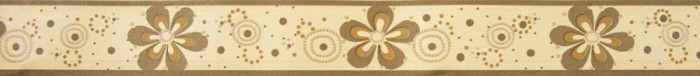 Bordura decorativa pentru tapet, floral, maro, crem, 4.5cm x 10m, 227-081