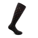 Sosete bumbac pana la genunchi, Fancy Socks, negru - S