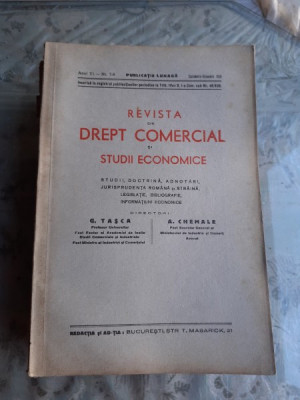 REVISTA DE DREPT COMERCIAL SI STUDII ECONOMICE NR.7-8/1939 foto