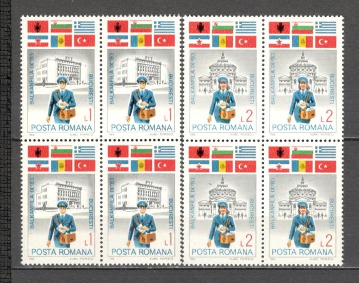 Romania.1983 Expozitia filatelica BALKANFILA bloc 4 YR.773