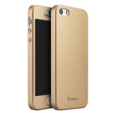 Husa apple iphone 8 plus ipaky full cover 360 auriu + folie cadou, Flippy