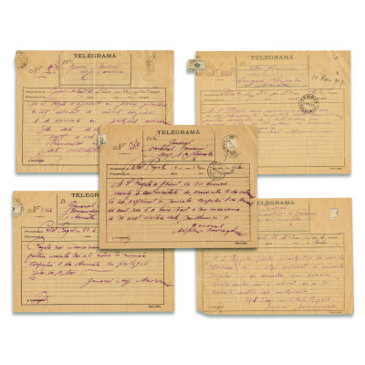 Cinci telegrame către Palatul Regal semnate olograf de generalul Mavrocordat foto