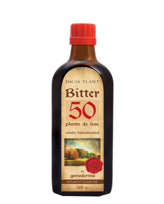 Bitter 50 Plante de Leac cu Ganoderma tinctura, 500ml, Dacia Plant foto