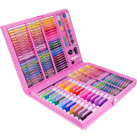 Set complet pentru pictura si desen, 168 elemente Roz