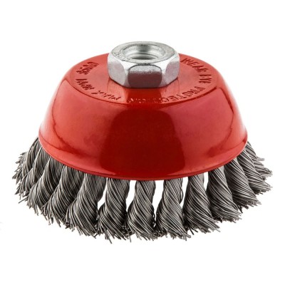 Perie cupa flex, toroane, inox, M14 100 mm foto