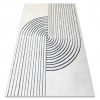 Modern covor MODE 8587 geometric crem / negru, 240x330 cm