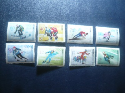 Serie Polonia 1968 Sport - Olimpiada Iarna Grenoble , 8 valori foto