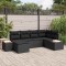 vidaXL Set de canapele pentru grădină 6 pcs Negru 264 x 154 x 85 cm 3356788
