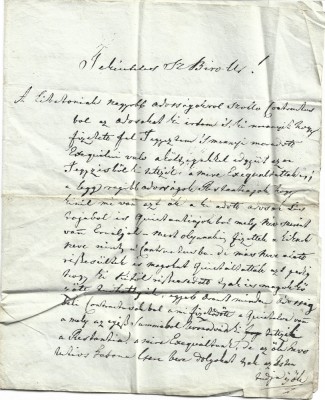 A3041N Scrisoare olografă Telegdi R&amp;oacute;th K&amp;aacute;roly 1844 Dej foto