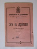 Rara! Carte de identitate/legitimatie zidar cu foto 125 x 80 mm Luxemburg 1954