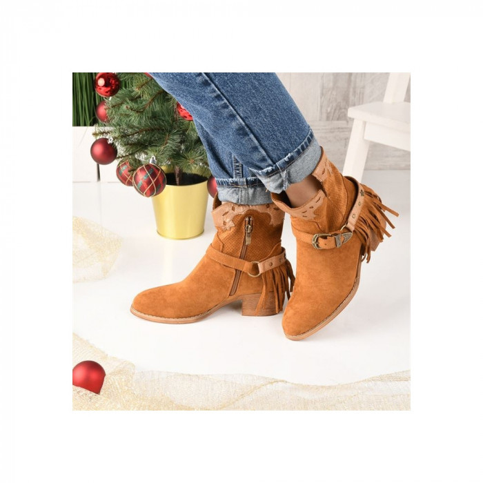 Botine De Dama Cariten Camel