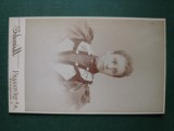 fotografie atelier SCHMIDT -FRANKFURT ,dimensiuni 11 cm x 6 cm, anii 1900,TANARA ELEGANTA
