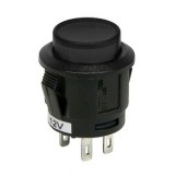 Intrerupator auto Carpoint 12V 20A rotund diametru 16,10mm , buton cu revenire , negru AutoDrive ProParts