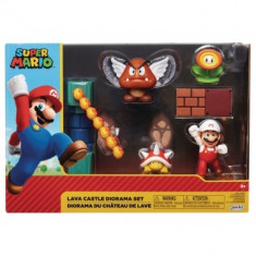 World of Nintendo Super Mario Diorama Set Lava Castle foto