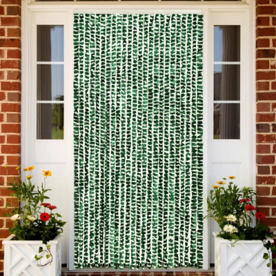 Perdea pentru insecte, verde si alb, 100 x 220 cm, chenille GartenMobel Dekor foto