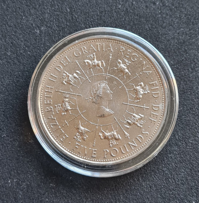 Marea Britanie 5 lire pounds 1993 foto