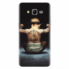 Husa silicon pentru Samsung Grand Prime, Body Builder Cute Baby Tattoo