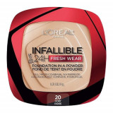 Pudra de fata, Loreal, Infallible 24H Fresh Wear, Foundation In A Powder, 20 Ivory, 9 g, L&#039;Oreal