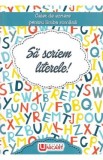 Caiet de scriere Limba Romana pentru copii, auxiliar educational, exercitii trasare litere, coordonare mana-ochi, motricitate fina