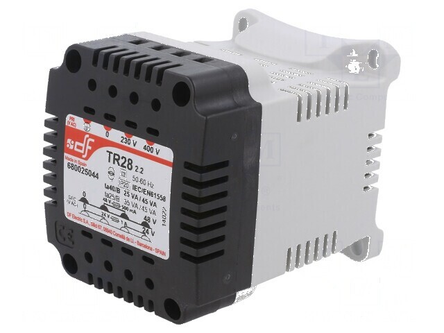 Transformator de alimentare 25VA 230VAC 400VAC 24V 48V IP20