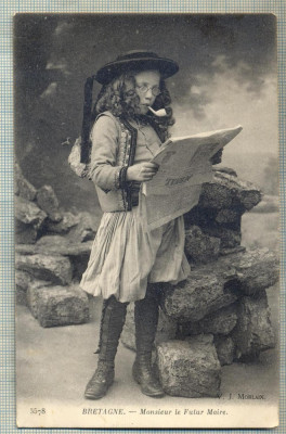 AD 172 C. P. VECHE - BRETAGNE -MONSIEUR LE FUTUR MAIRE -FRANTA -CIRCULATA 1916 foto