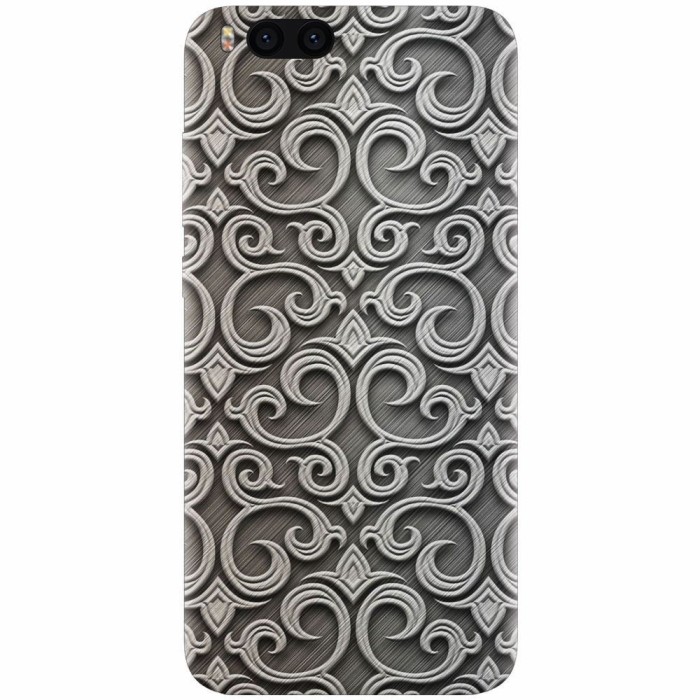 Husa silicon pentru Xiaomi Mi Note 3, Baroque Silver Pattern
