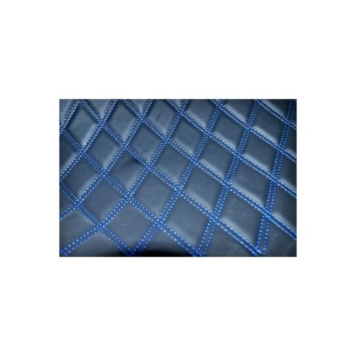 Material imitatie piele tapiterie romb negru/cusatura albastra Cod: Y01NA Automotive TrustedCars