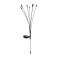 Set 2x lampa solara licurici, alb cald, cu 6 bulbi, impermeabil, din ABS, 60cm inaltime, negru