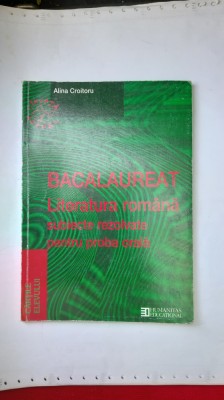 BACALAUREAT LITERATURA ROMANA SUBIECTE REZOLVATE PENTRU PROBA ORALA foto