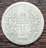 (A544) MONEDA DIN ARGINT AUSTRIA - 1 CORONA COROANA 1896, FRANZ JOSEPH, Europa