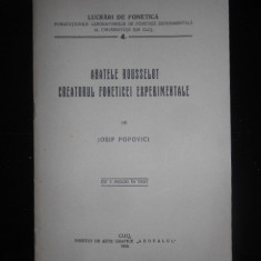IOSIF POPOVICI - ABATELE ROUSSELOT CREATORUL FONETICEI EXPERIMENTALE (1926)