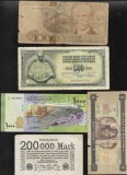 Set 5 bancnote de prin lume adunate (cele din imagini) #412, Asia
