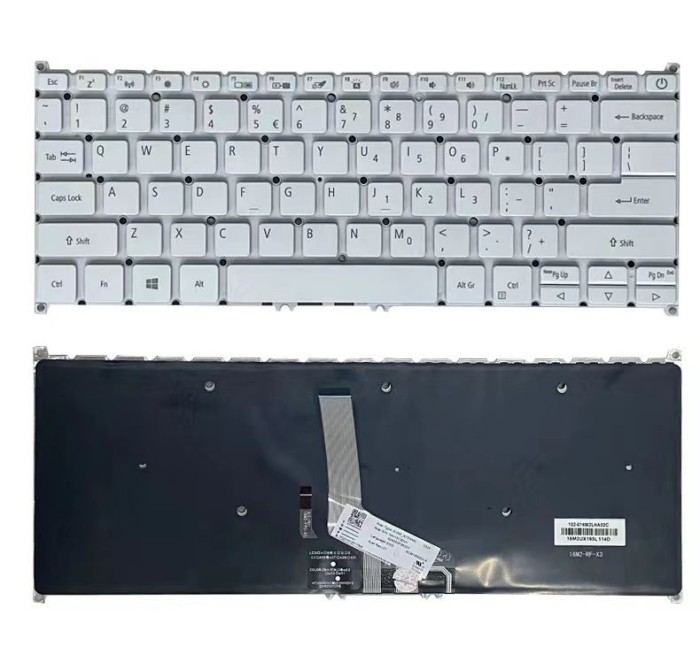 Tastatura Laptop, Acer, Swift 3 SF514-53, N17W3, alba, layout US