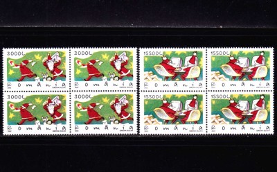 RO 2002 ,LP 1597 ,&amp;quot;Craciunr&amp;quot;, serie bloc de 4 , MNH foto
