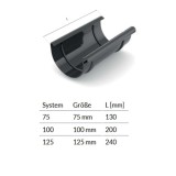 Conector jgheab maro, Sistem 125, Racord jgheaburi pluviale din plastic