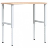 Cumpara ieftin Banc lucru 100x60x(71,5-98) cm lemn masiv stejar dreptunghiular