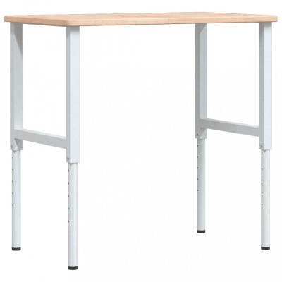 Banc lucru 100x60x(71,5-98) cm lemn masiv stejar dreptunghiular foto