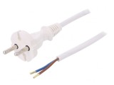 Cablu Alb PVC 3m 2x1mm2 16A 250V