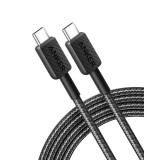Cumpara ieftin Anker USB, C la USB, C, 1.8m, 60W, 480 Mbps, nylon braided, negru , A81F6G11