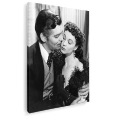 Tablou Clark Gable si Vivien Leigh actori 1944 Tablou canvas pe panza CU RAMA 40x60 cm foto