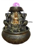 Fantana de apa Feng Shui in trepte cu lumina led si Buddha Medicine