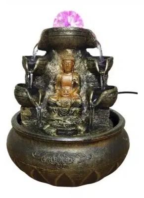 Fantana de apa Feng Shui in trepte cu lumina led si Buddha Medicine foto