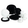 Set Vesela Portelan 30 Piese Luminarc Carine Black&amp;White, Farfurii Adanci, Plate, Desert, Cesti Ceai, Compatibil Microunde si Masina de Spalat Vase
