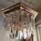 Rafinat candelabru in stilul Art-Deco cu elemente din cristal și bronz ,