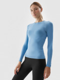 Lenjerie termoactivă fără cusături (bluză) pentru femei - albastră, 4F Sportswear